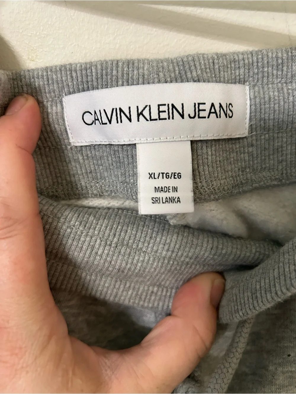 Calvin Klein Jeans Heather Gray Logo Athletic Shorts